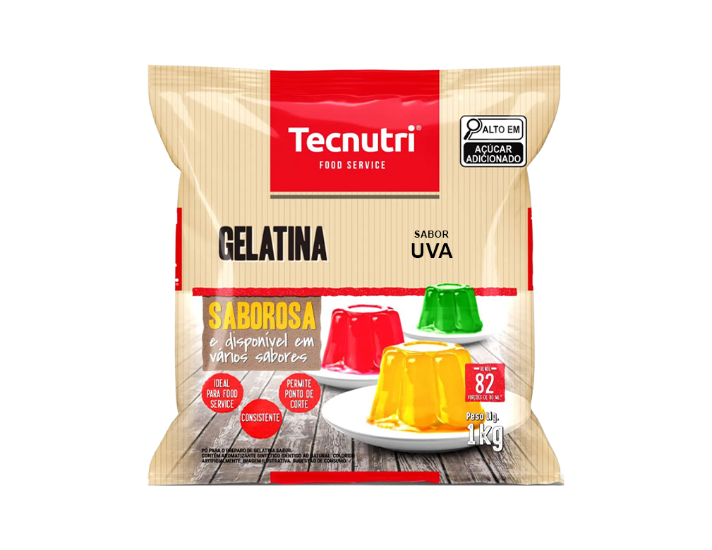 GELATINA UVA TECNUTRI 1 KG (CX 10 PCT)
